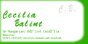 cecilia balint business card